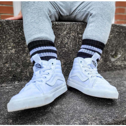 Socks - Signature Black Sock White Stripe – Worn Wild