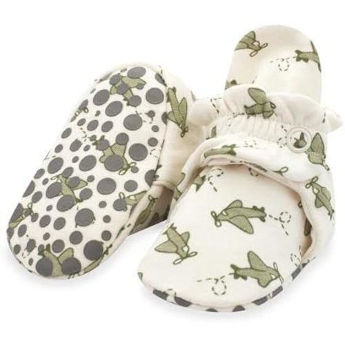 Zutano Unisex Organic Cotton Baby Booties With Gripper Soles