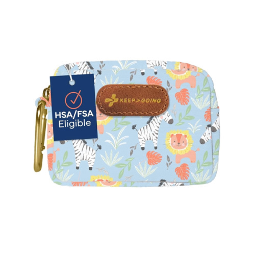 KeepGoing Small Travel First Aid Kit Kids – 60 Pc. Mini First Aid Kit for Purse, Diaper Bag, & Backpack with Latex-Free Bandages – 4 Oz., & 4.5 x 3.5 x 2 in, TSA-Approved
