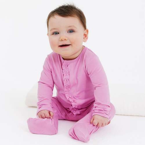 mauve modal magnetic parent favorite footie with ruffles – Magnetic Me