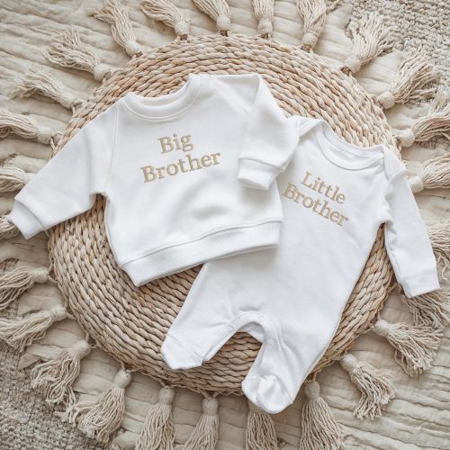 Embroidered Big Brother Sweatshirt, Little Brother Sleepsuit, Big Brother Jumper, Big Brother Promotion, Baby Announcement, Brother Siblings