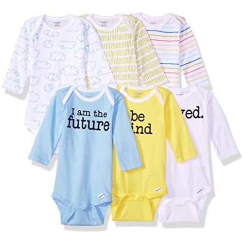 Onesies Brand unisex-baby 6-pack Long Sleeve Bodysuits