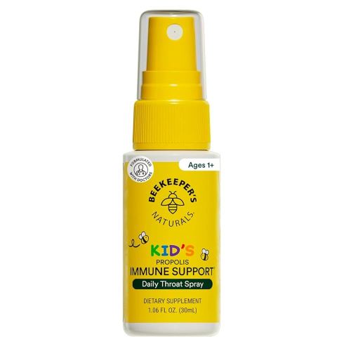 Kids Propolis Throat Spray - Natural Immune Support & Sore Throat Relief - by BEEKEEPER'S NATURALS - Has Antioxidants & Gluten-Free (1.06 oz) Pack of 1 (Kids)