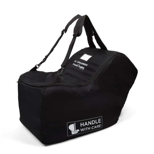 J.L. Childress Premier Padded Infant Car Seat Travel Bag, Zipper. Black with AirTag Holder. One.