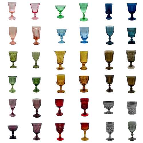 UPDATED 2/08 Vintage Wine Glass or Water Glass for Weddings, Bridal Showers, Engagement Parties, Home Bar, Housewarming Gift