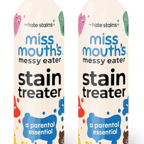 Miss Mouth's Messy Eater Stain Treater Spray - 4oz 2 Pack Stain Remover - Newborn & Baby Essentials - No Dry Cleaning Food, Grease, Coffee Off Laundry, Underwear, Fabric