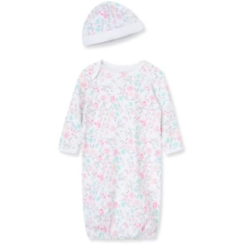 Little Me Baby Girls' 2-piece Nightgown and Cap Set