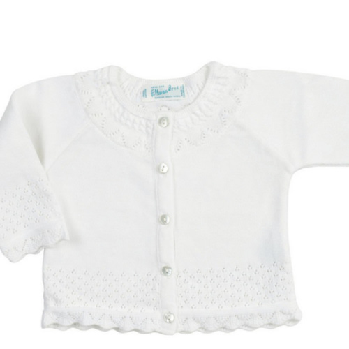 Pointelle Ruffle Knit Cardigan I Feltman Brothers