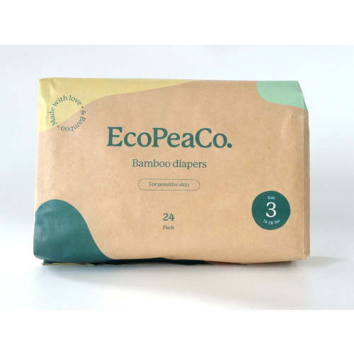 EcoPeaCo. - 1 Pack of Bamboo Diapers Size 3