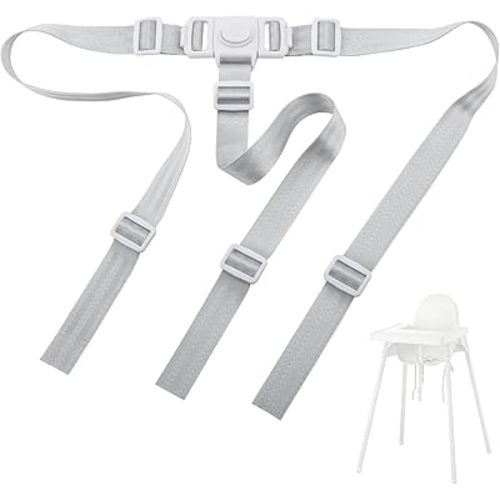 High Chair Straps Compatible with IKEA ANTILOP High Chair, Replacement Strap for IKEA High Chair Accessories, Extra Strong 3-Point Adjustable Strap Fit for Keekaroo Baby High Chair