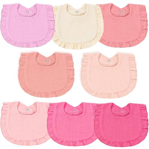 Muslin Baby Bibs for Baby Girls, Muslin Bibs Drool Bandana Bibs