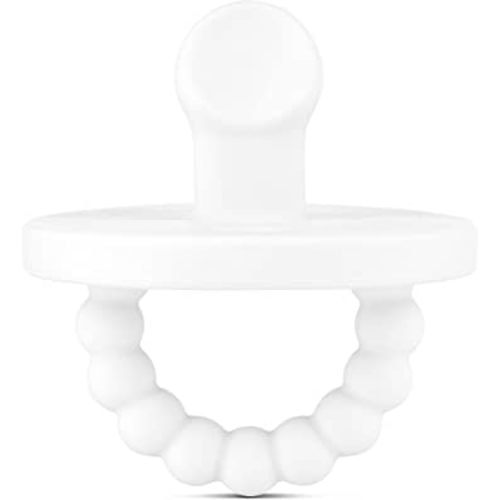Ryan & Rose Cutie PAT Pacifier Teether (Slant, White)