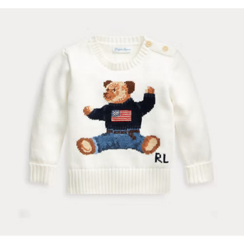Baby Boy Polo Bear Cotton Sweater | Ralph Lauren