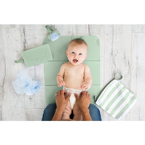 Ubbi On-The-Go Diaper Changing Mat, Baby Portable Changing Mat, Baby Traveling Accessories, Sage - Sage Changing Mat