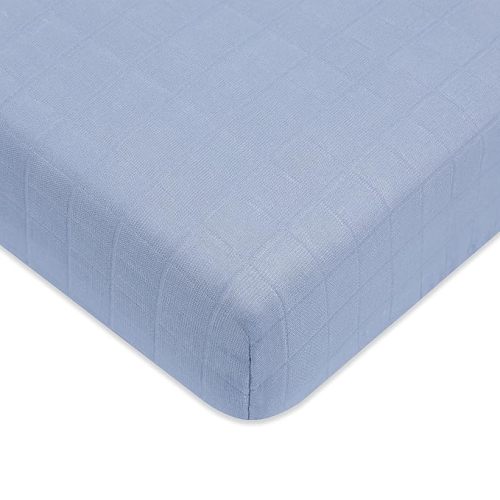 Babyletto 100% Organic Cotton Crib Sheet in Dewdrop Blue