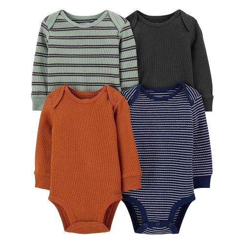 Simple Joys by Carter's Baby 4-Pack Long-Sleeve Thermal Bodysuit
