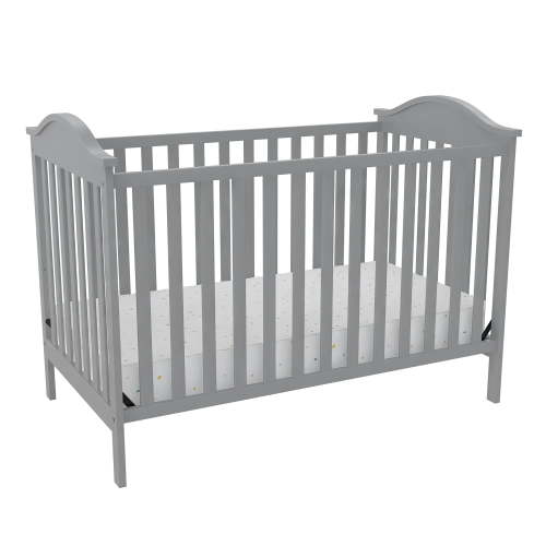 Baby Relax Adele 3-in-1 Convertible Crib, Light Gray