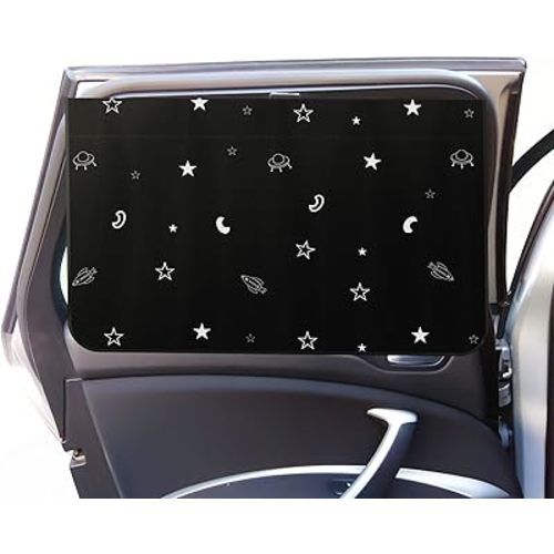 Car Side Window Sun Shade - 2 Pcs Blackout Privacy Car Window Covers, Universal UV Protection Automotive Window Sunshades for Baby & Family (19.7"*31.5")