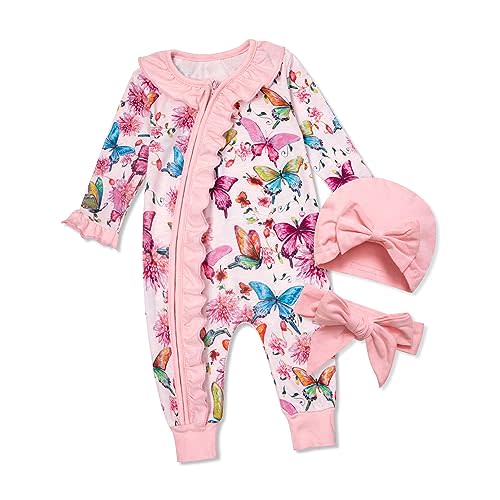 Abbence Preemie Newborn Baby Girl Romper 3-Piece Set