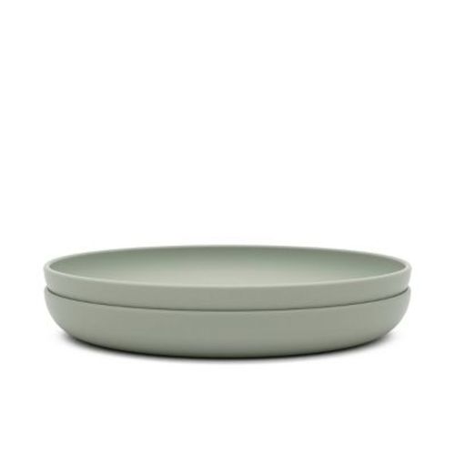 Lalo 2pk Silicone Dining Plates - Sage