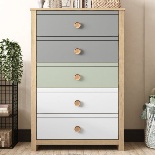 Wade Logan® Bustillo 30.7'' Wide 5 -Drawer Chest & Reviews | Wayfair