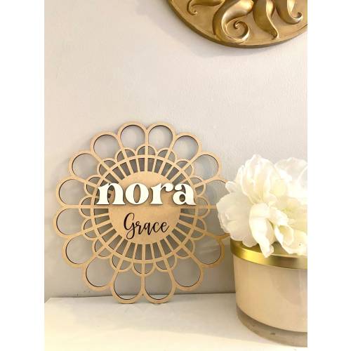 Nursery Name Sign, Girls Nursery Decor, Boho baby decor, Girl Shelf Decor, Above Crib Sign, Cut out Sign, boho name sign, Boho Nursery Decor