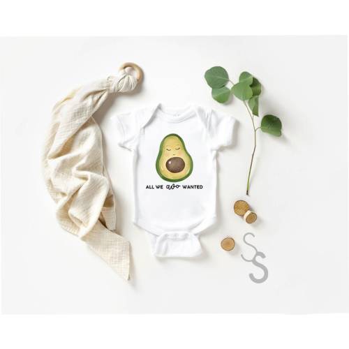 All We Avo Wanted - Cute Baby Avocado Onesie - Fruit Onesie - Little Cutie Baby Shower - Farmer's Market Garden Baby Shower - IVF Baby
