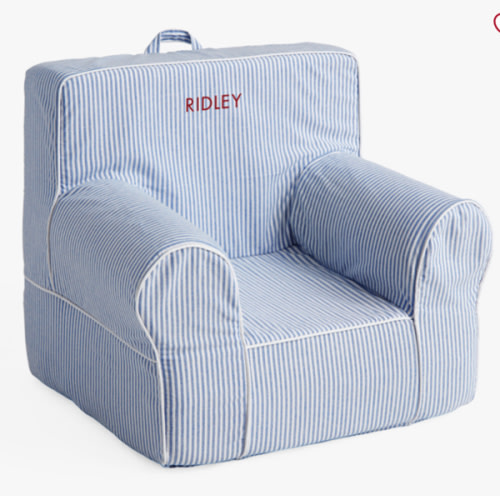 Anywhere Chair®, Chambray Blue Oxford Stripe