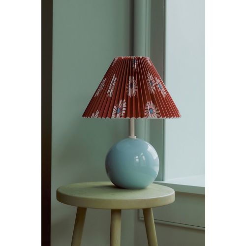 Sommer Printed Pleated Empire Shade Ceramic Table Lamp