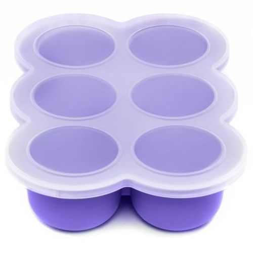 WeeSprout Silicone Baby Food Freezer Tray with Clip-on Lid (Bright Blue, Ten 1.5 Ounce Sections)