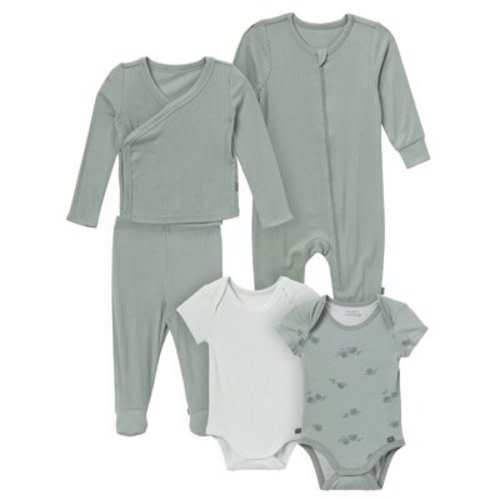 Modern Moments by Gerber Baby Neutral Super Soft 5-Piece Gift Set, Sizes Newborn - 0/3 Months