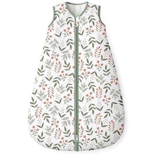 Yoofoss Baby Sleep Sack 0-6 Months, 1.5 Tog Baby Wearable Blanket with 2-Way Zipper, 100% Organic Cotton Fabric Winter Infant Sleeping Sack, Warm Soft Comfy