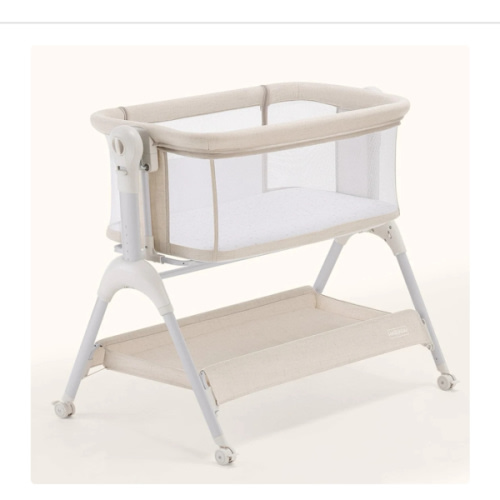 HARPPA Cuddly Sway | 3-in-1 Rocking Baby Bassinet & Bedside Sleeper for Newborns with Mattress for Reflux | Attaches to Bed, Adjustable Heights, Non-Toxic & CPSC Certified | Sturdy Frame, Portable Wheels, Tool-Free Setup, Gentle Rocking | Perfect for Newb