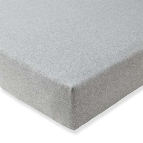 Solid Organic Cotton BEESNUG® Fitted Crib Sheet - Heather Grey