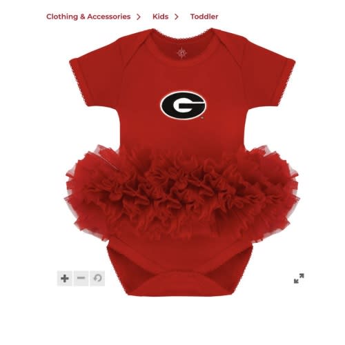 University of Georgia Infant Tutu Bodysuit