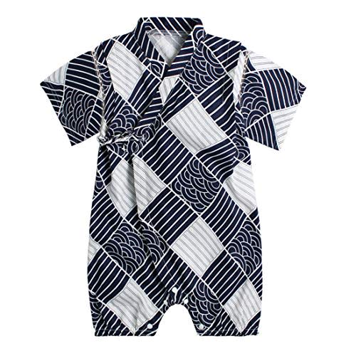 PAUBOLI Baby Japanese Kimono Robe Cotton Infant Comfy Loose Pajamas