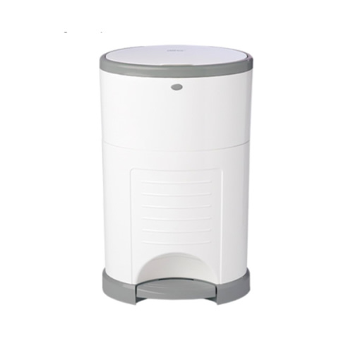 Diaper Dekor EKO Classic Diaper Pail, White | ONLY Eco-Friendly Diaper Pail Made with 70% Recycled Materials | Hands-Free: Step–Drop–Done | Cost-Effective Refill System