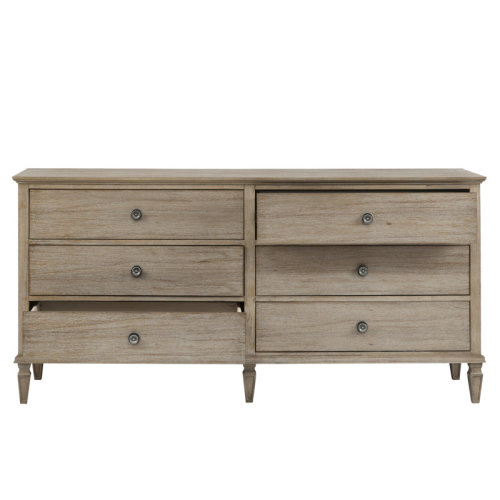 Canora Grey Victoria 6-Drawer Double Wide Wood Dresser & Reviews | Wayfair
