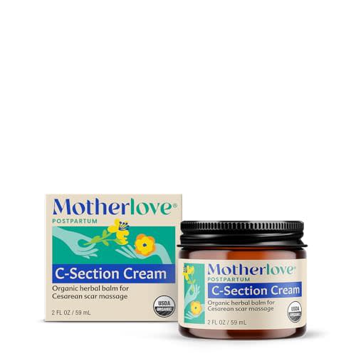 Motherlove C-Section Cream (2 oz) Organic Herbal Balm for Cesarean Scar Massage