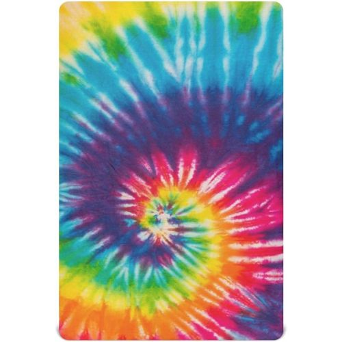 Tie Dye Rainbow Crib Sheets Soft Breathable Fitted Baby Crib Sheets Mattress Cover for Girl Boys, 52" x 28" x 9"