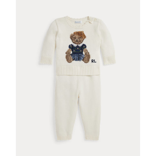 Polo Bear Cotton Sweater & Pant Set