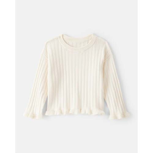 Baby Girl Long-Sleeve Sweater - Cream - OshKosh | Carter's