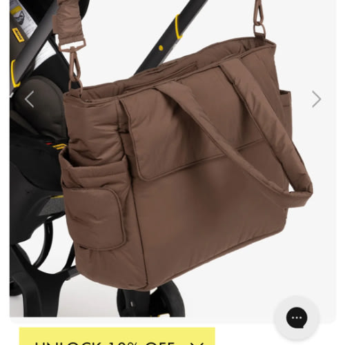 Diaper Tote Bag with Laptop Sleeve - HAZELNUT