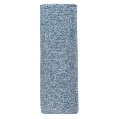 Ely's & Co. Cotton Muslin Swaddle Blanket Ocean Blue 1 Pack