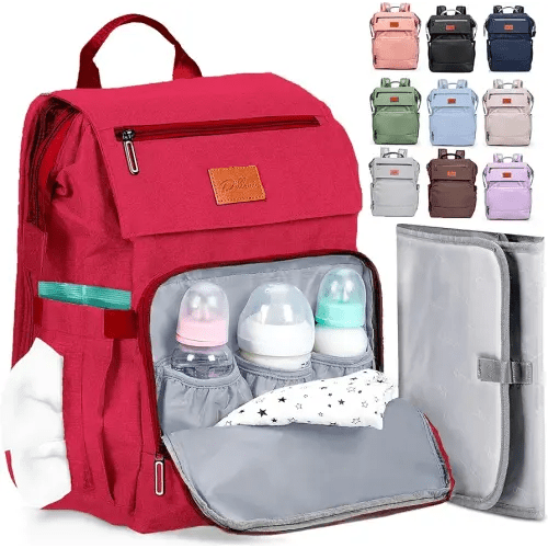 PILLANI Baby Diaper Bag Backpack - Diaper Backpack - Large Bag for Boys & Girls - Waterproof Travel Diaper Bags with Changing Pad - Baby Registry Search & Shower Gifts - Newborn Essentials Must Haves