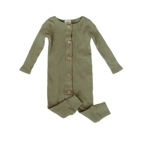 Organic Cotton Rib Magnetic Playsuit