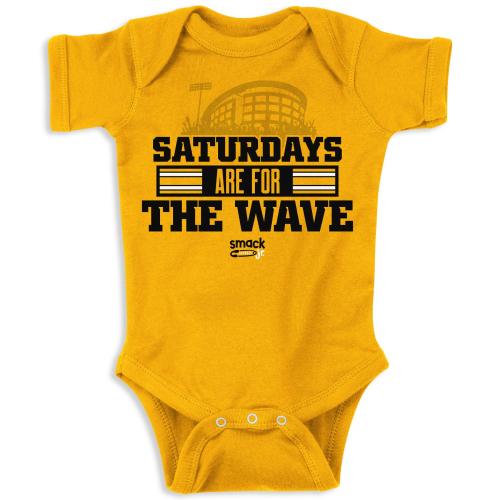 Saturdays Are for the Wave Baby Bodysuits and Toddler Tees for Iowa College Football Fans