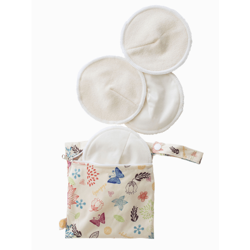Kindred Bravely Organic Reusable Nursing Pads 10 Pack | Washable Breast Pads for Breastfeeding with Carry Bag