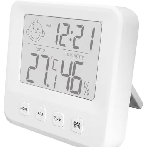 Baby Room Thermometer with Wall mountable or Table mountable, Temperature Sensor, Hygrometer, Comfort Level, with Clock ，use for Baby Nursery Room : Amazon.com.au: Garden