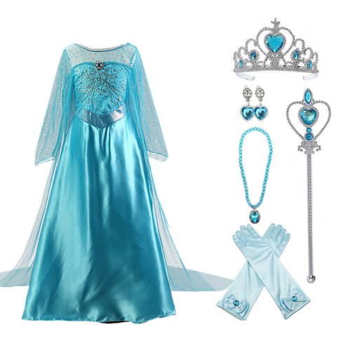 KAWELL Girls Costume Sequin Fancy Princess Dress up for Birthday Party,Child 3/4t